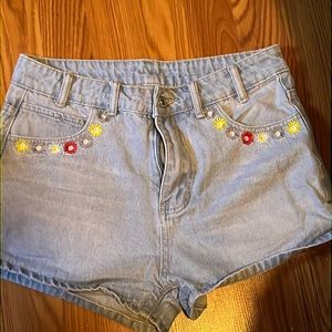 jean shorts, medium size